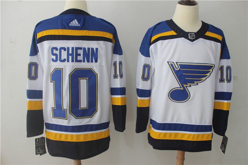 Men St. Louis Blues #10 Schenn white Hockey Stitched Adidas NHL Jerseys
